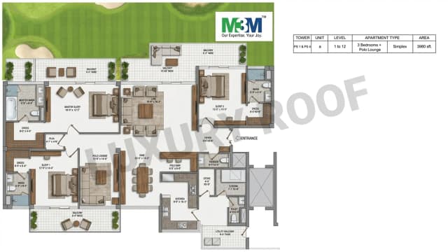 3 BHK Floor Plan
