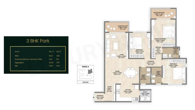 3 BHK Floor Plan