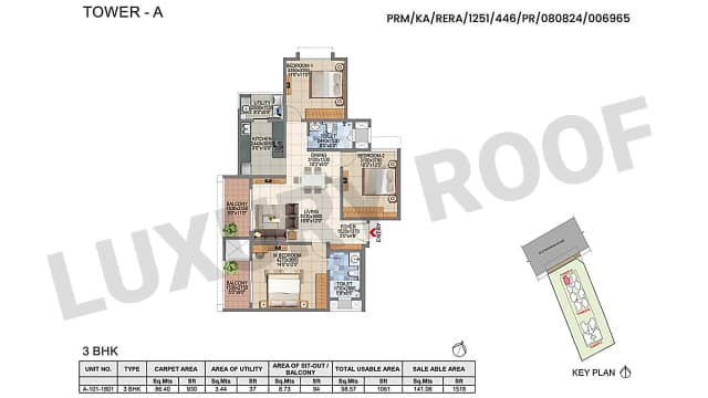 3 BHK Floor Plan