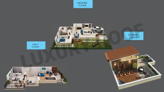 3 BHK(3315 - 4485 sq.ft.) Floor Plan