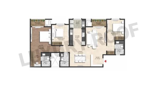 3 BHK Floor Plan