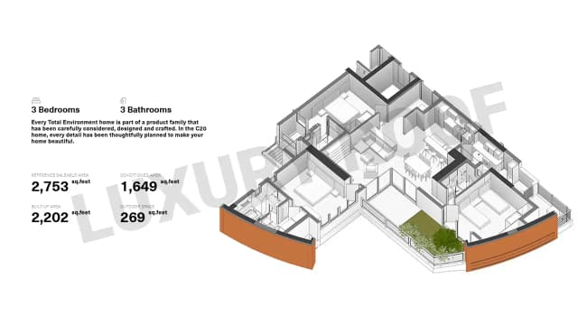 3 BHK Floor Plan