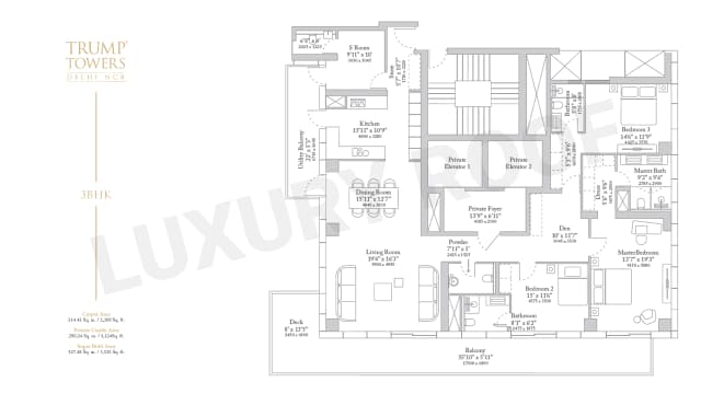 3 BHK Floor Plan