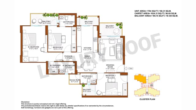 3 BHK Floor Plan