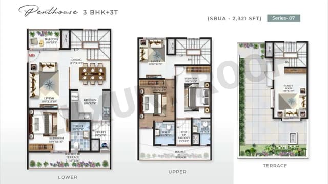 3 BHK Floor Plan