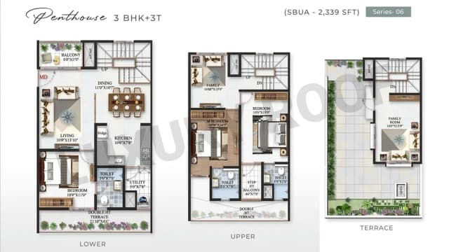 3 BHK Floor Plan
