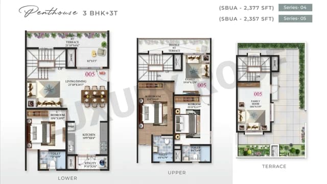 3 BHK Floor Plan