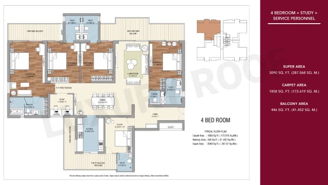 4 BHK Floor Plan