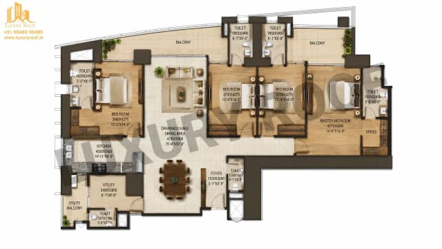 4 BHK Floor Plan