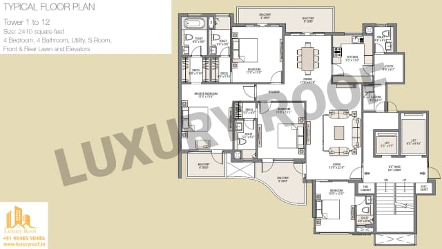 4 BHK Floor Plan