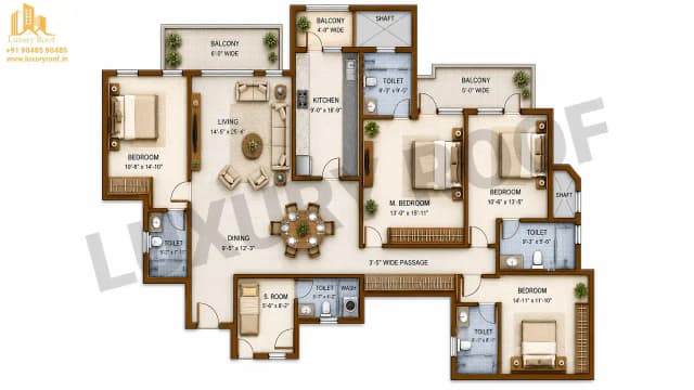 4 BHK Floor Plan