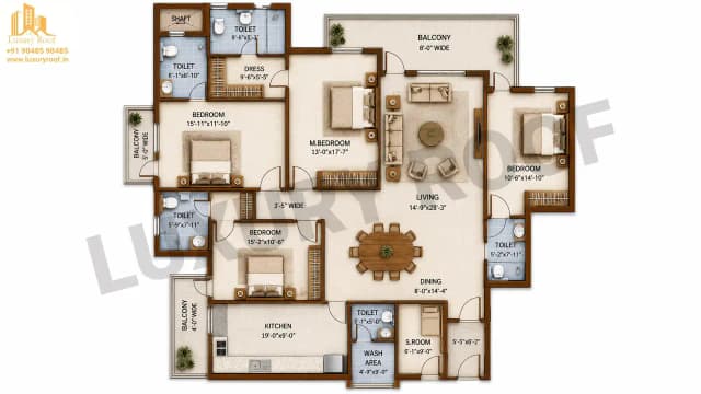 4 BHK Floor Plan