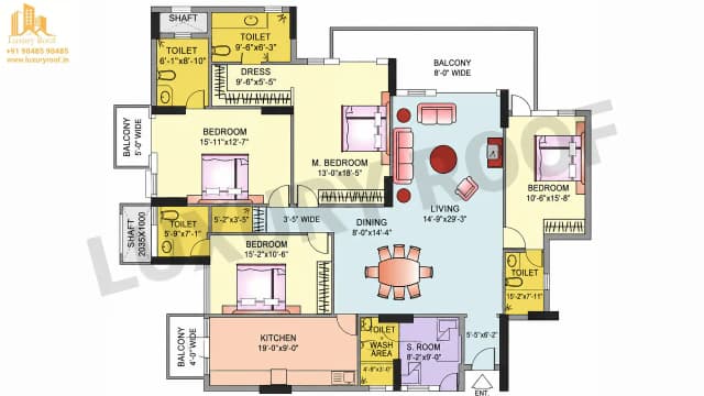 4 BHK Floor Plan