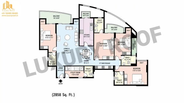 4 BHK Floor Plan