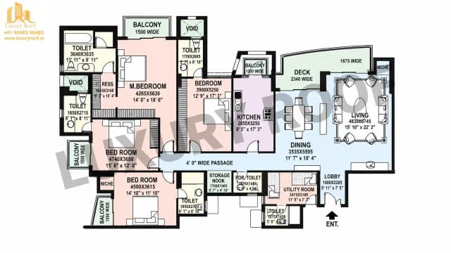 4 BHK Floor Plan