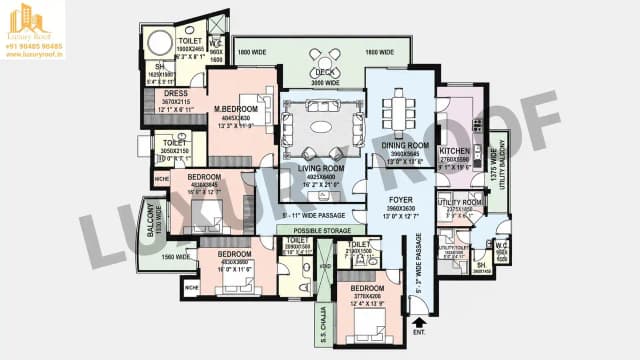 4 BHK Floor Plan