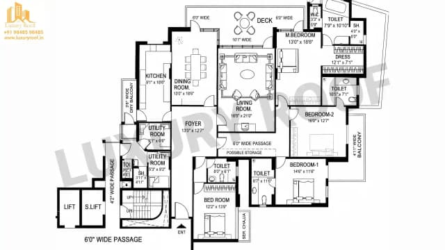4 BHK Floor Plan