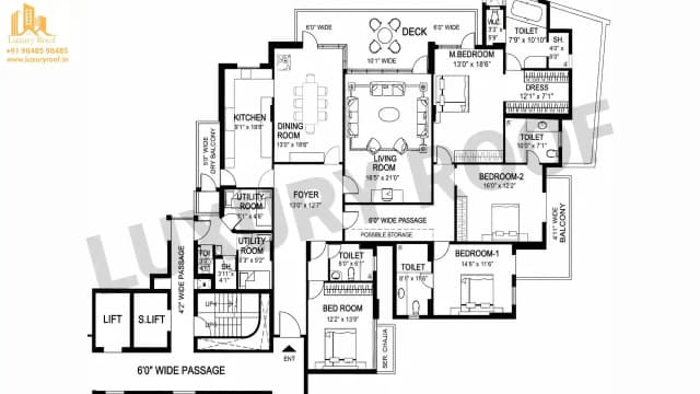 4 BHK Floor Plan