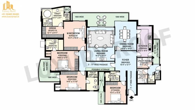 4 BHK Floor Plan