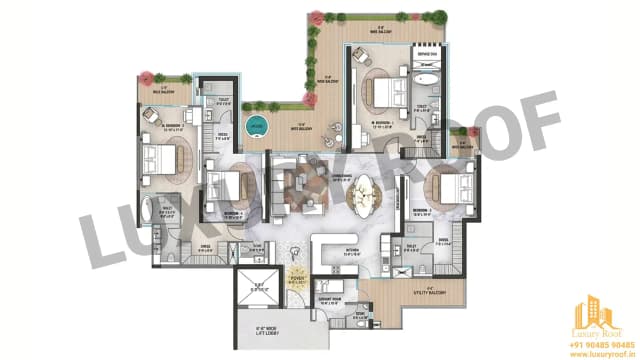 4 BHK Floor Plan