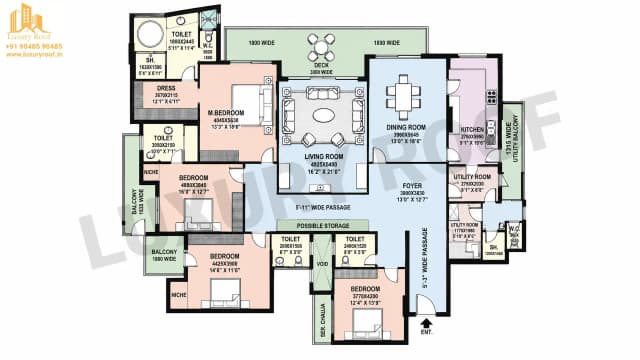 4 BHK Floor Plan