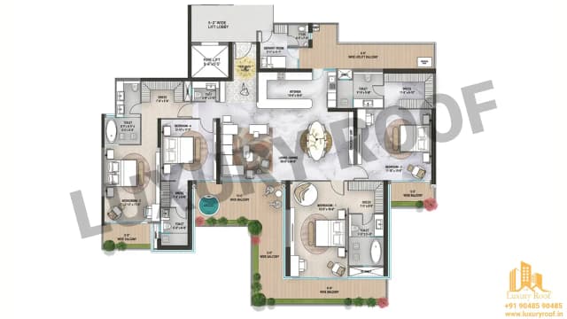 4 BHK Floor Plan