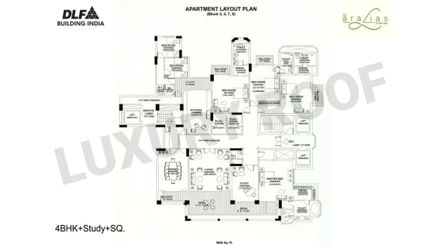 4 BHK Floor Plan