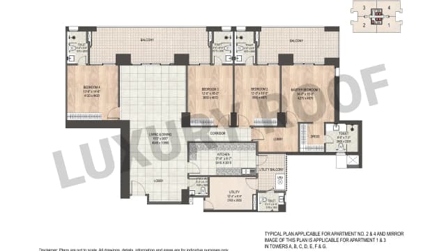 4 BHK Floor Plan
