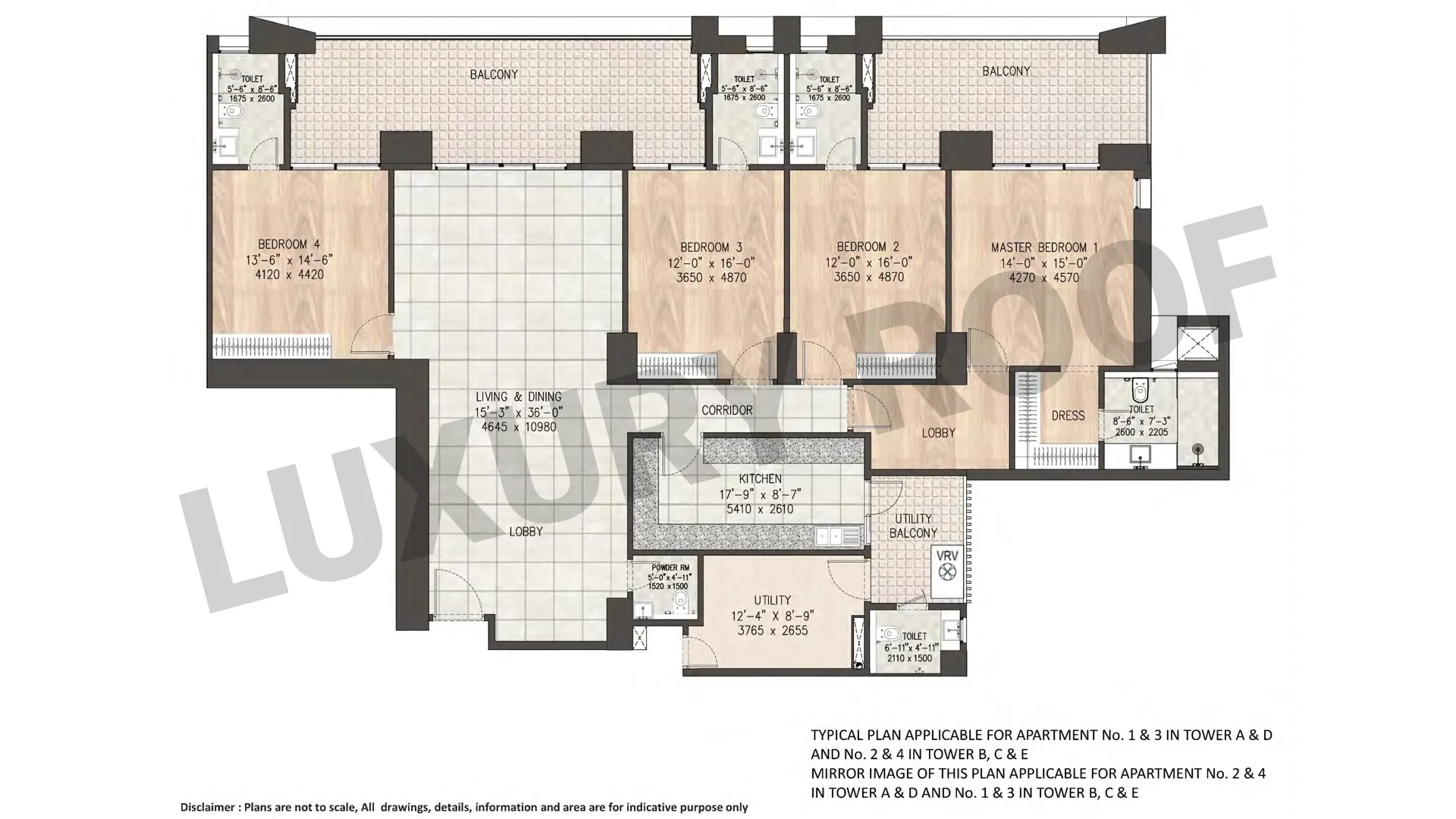 4 BHK Floor Plan