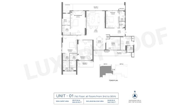 4 BHK Floor Plan