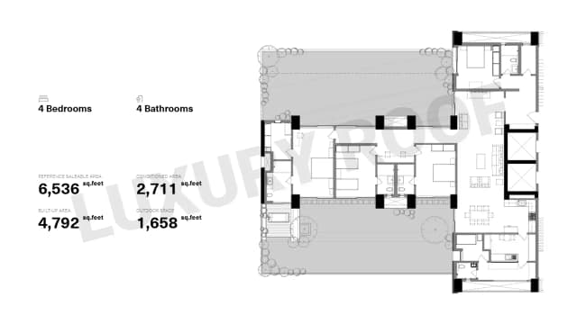 4 BHK Floor Plan