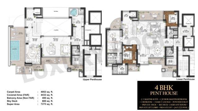 4 BHK-Penthouse(7270 sq.ft.) Floor Plan