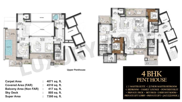 4 BHK-Penthouse(7395 sq.ft.) Floor Plan
