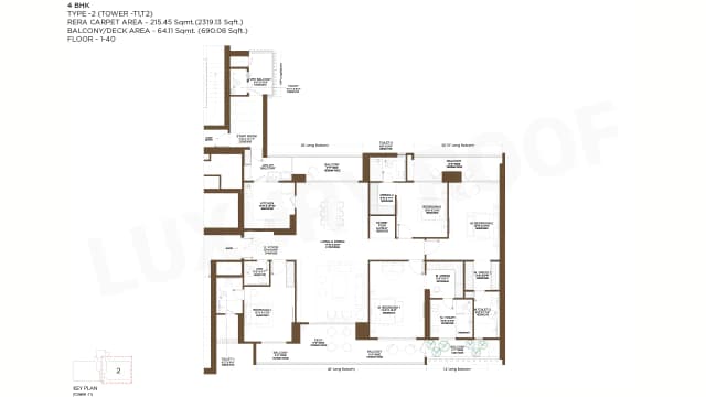 4 BHK-Type2 Floor Plan