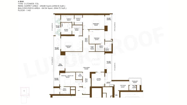 4 BHK-Type3 Floor Plan