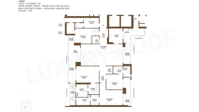 4 BHK-Type4 Floor Plan