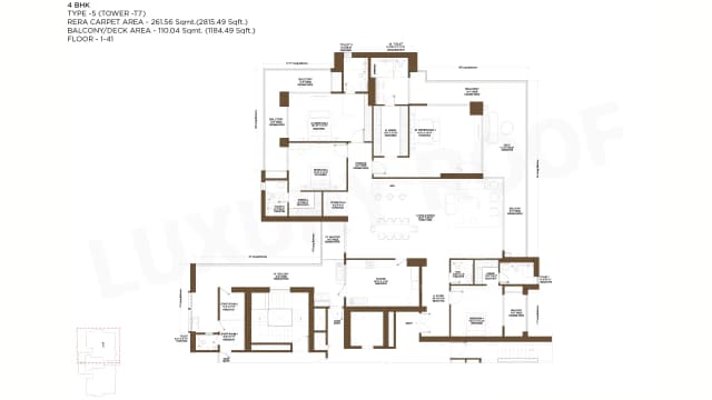 4 BHK-Type5 Floor Plan