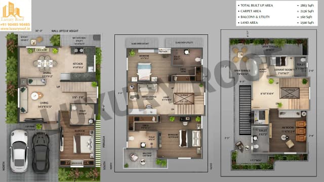 4 BHK Floor Plan