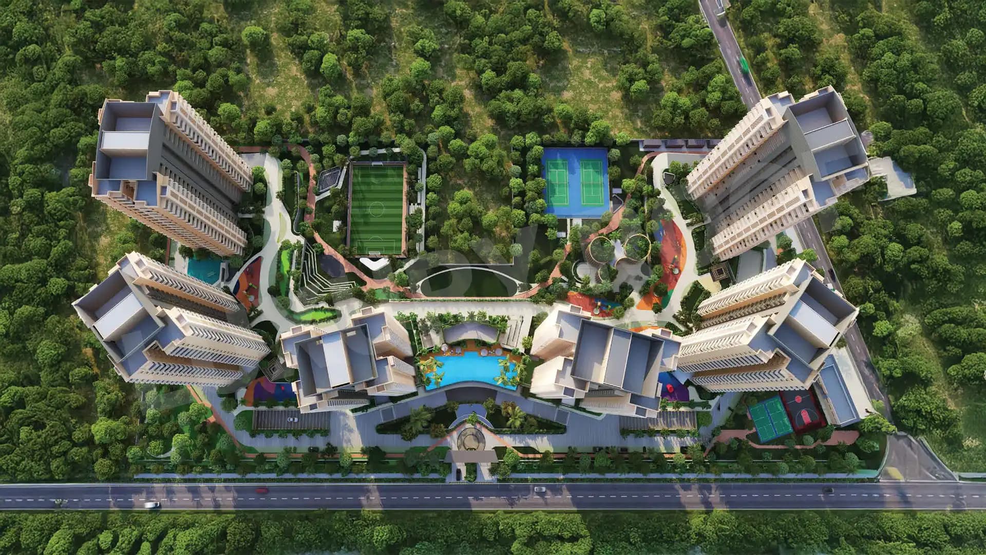 Ashiana Aaroham Aerial View Sector 80 Gurugram