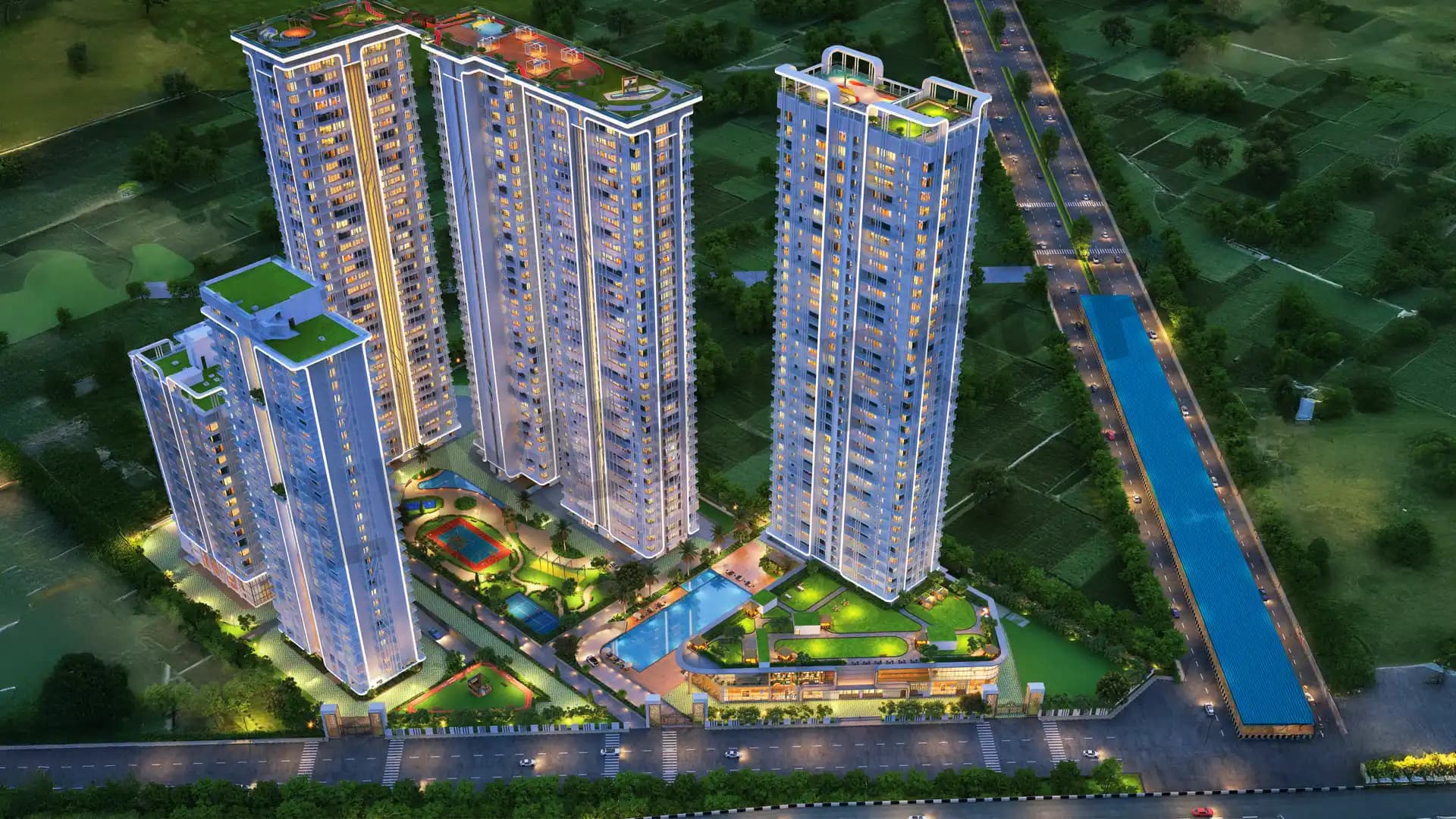 Central Park Delphine Aerial View Sector 104 Gurgaon