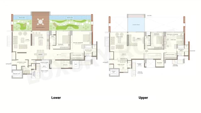 4 BHK Duplex Type-2 Floor Plan