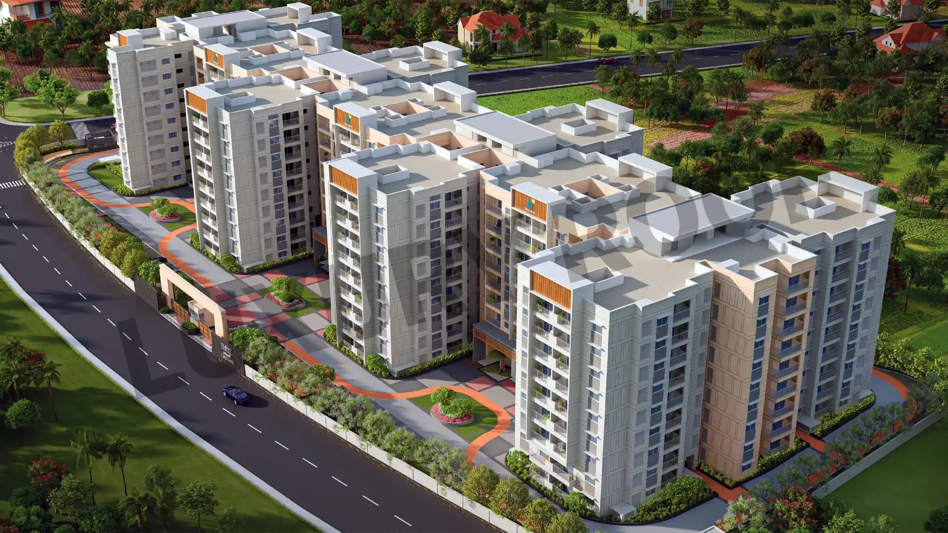 Ebony At Brigade Orchards Aerial View2 Devanahalli Bengaluru