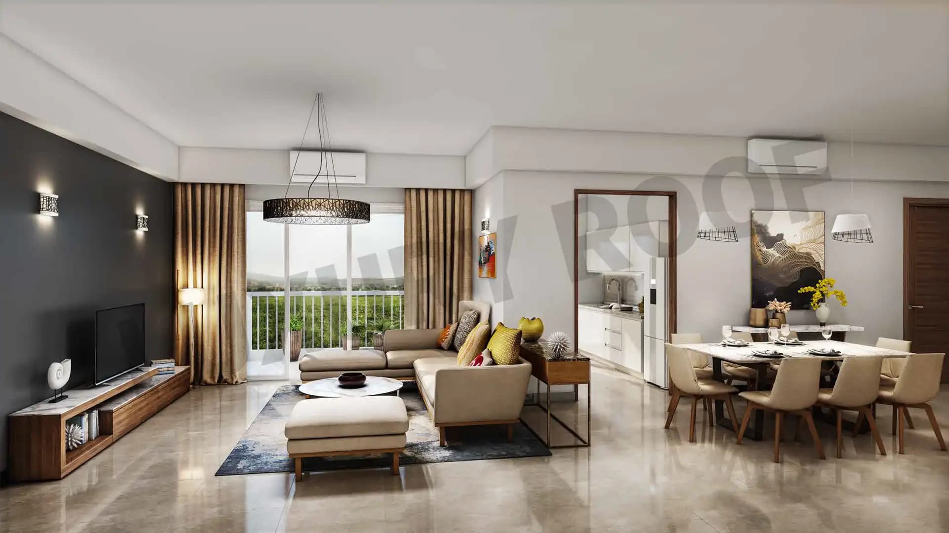Emaar Palm Heights Livingroom Sector 77 Gurgaon
