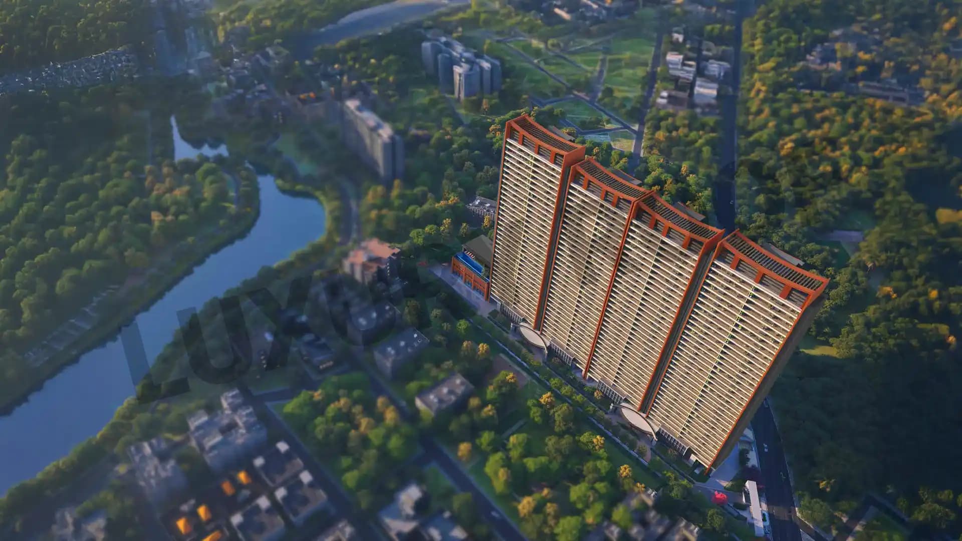 Godrej Sora Aerial View Sector 53 Golf Course Gurgaon
