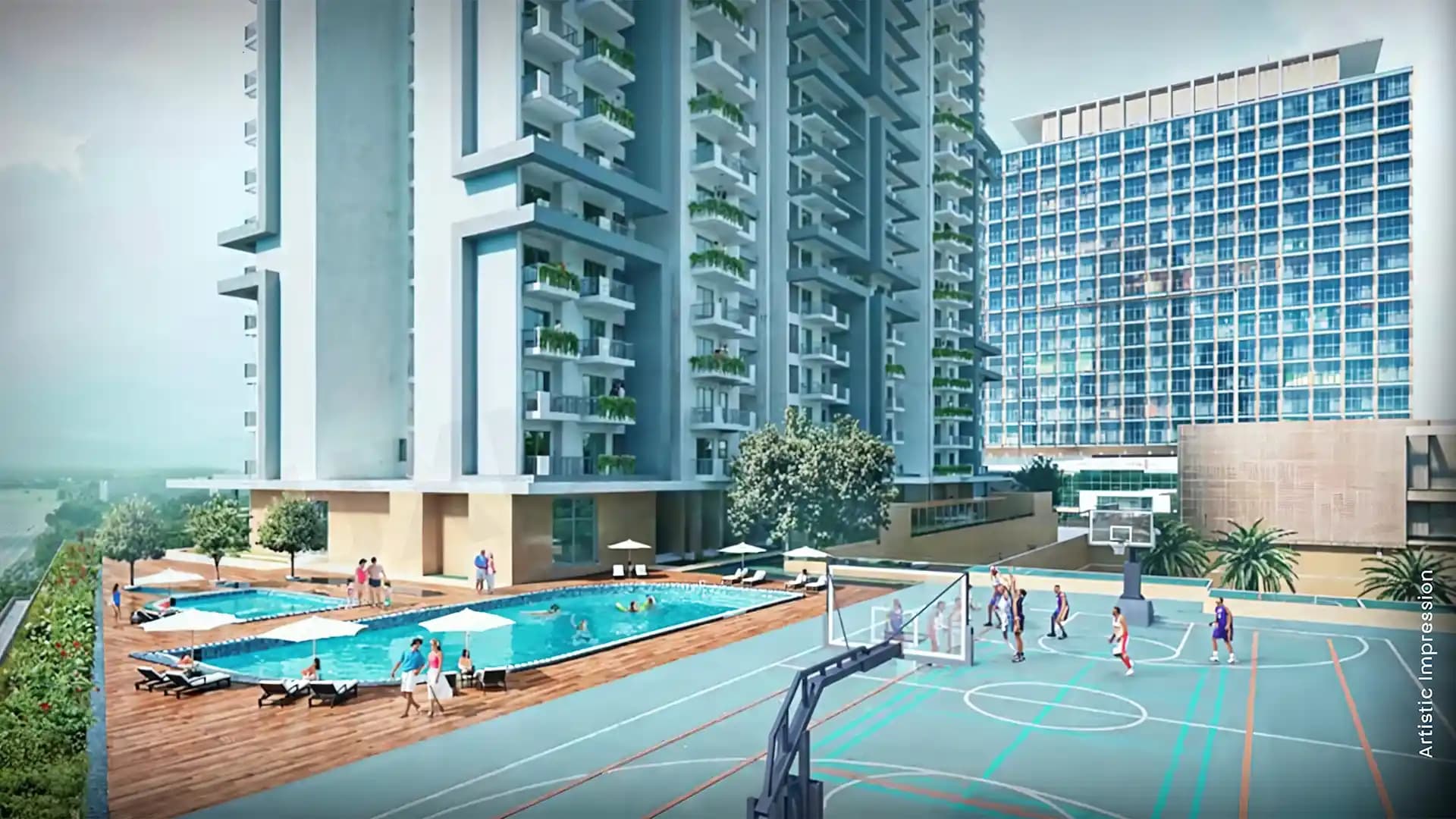 M3m Skywalk Pool Sector 74 Gurugram