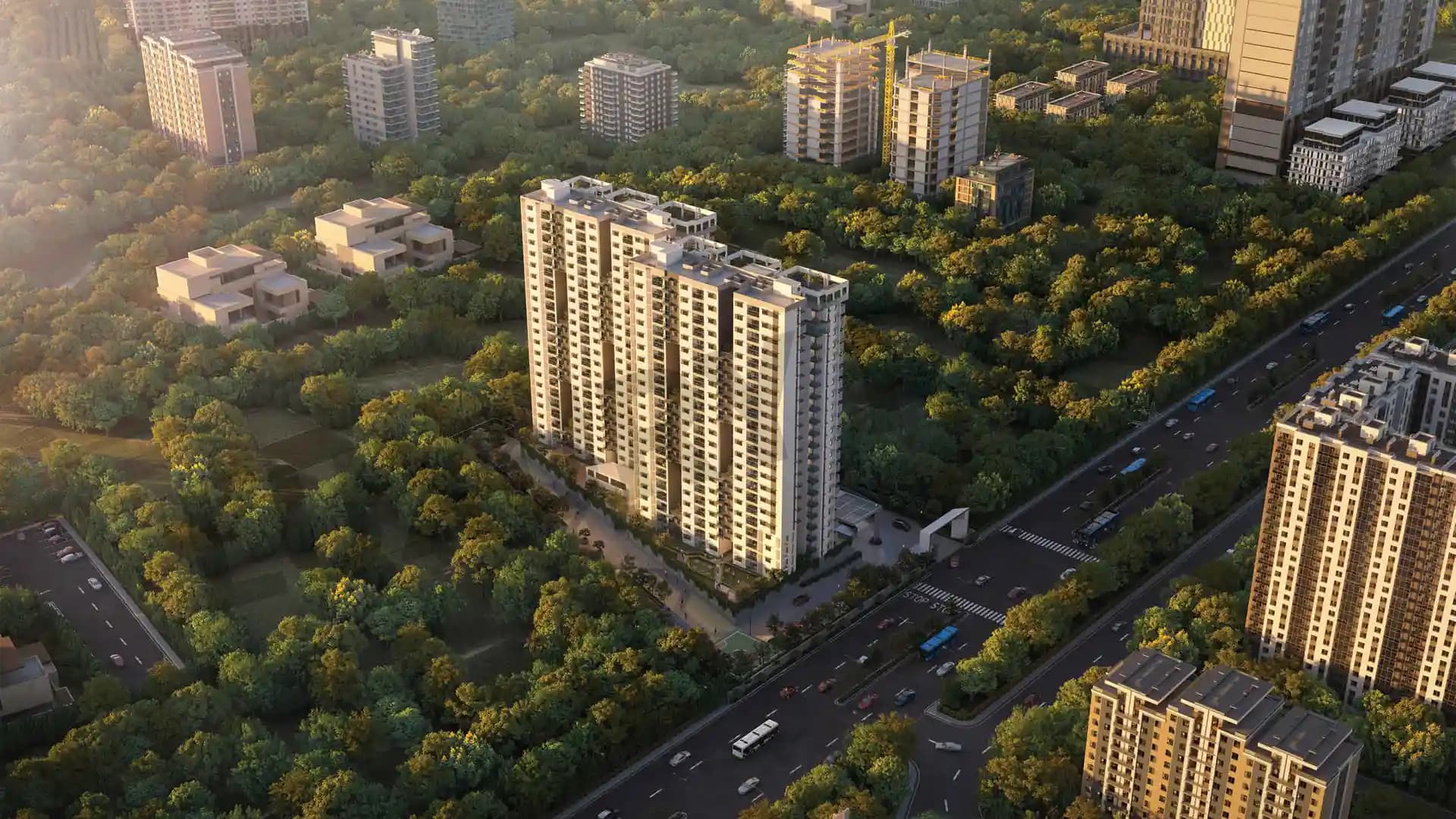 Mjr North Park Arial View Bagalur Bangalore