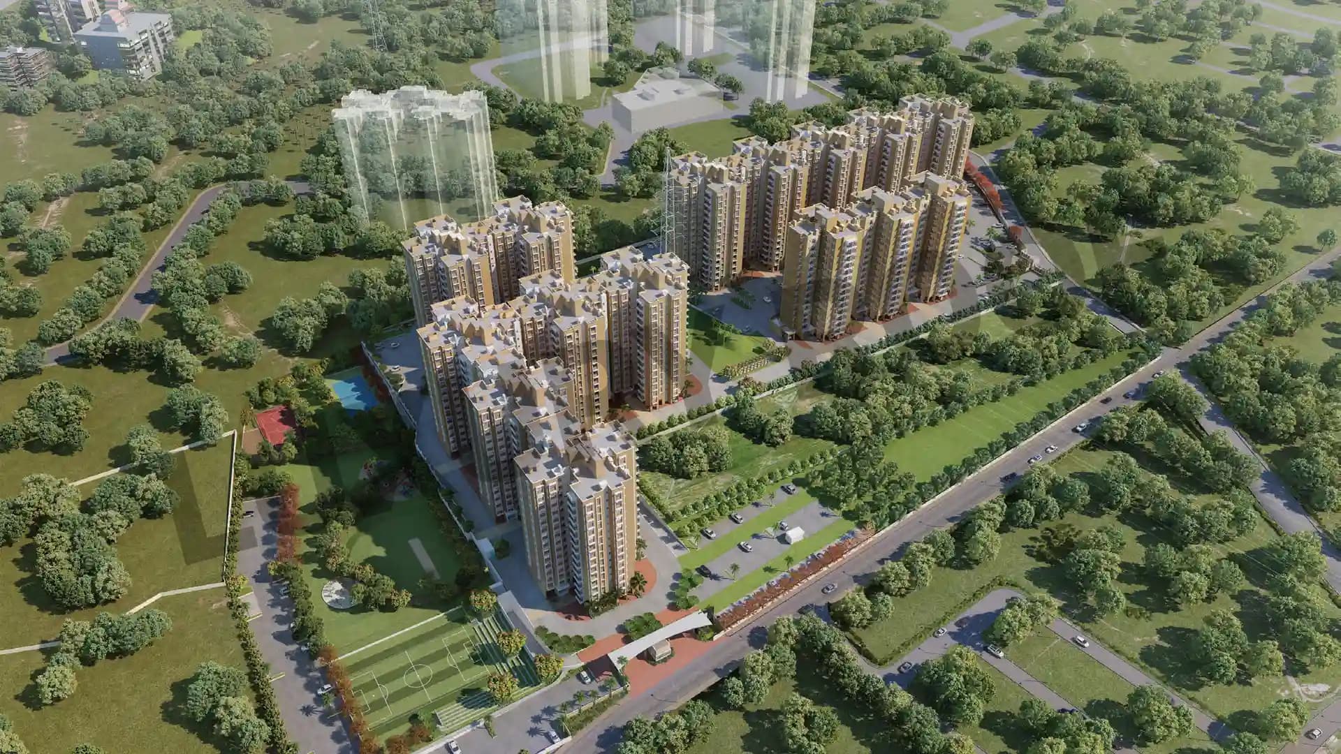Prestige Primrose Hills Aerial View Kanakapura Road Bengaluru