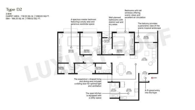 3 BHK Floor Plan
