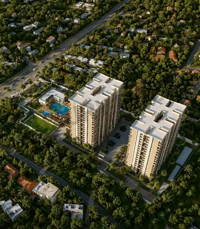 Sobha Palm Court Aerial View2 Kogilu Near Yelahanka Bangalore