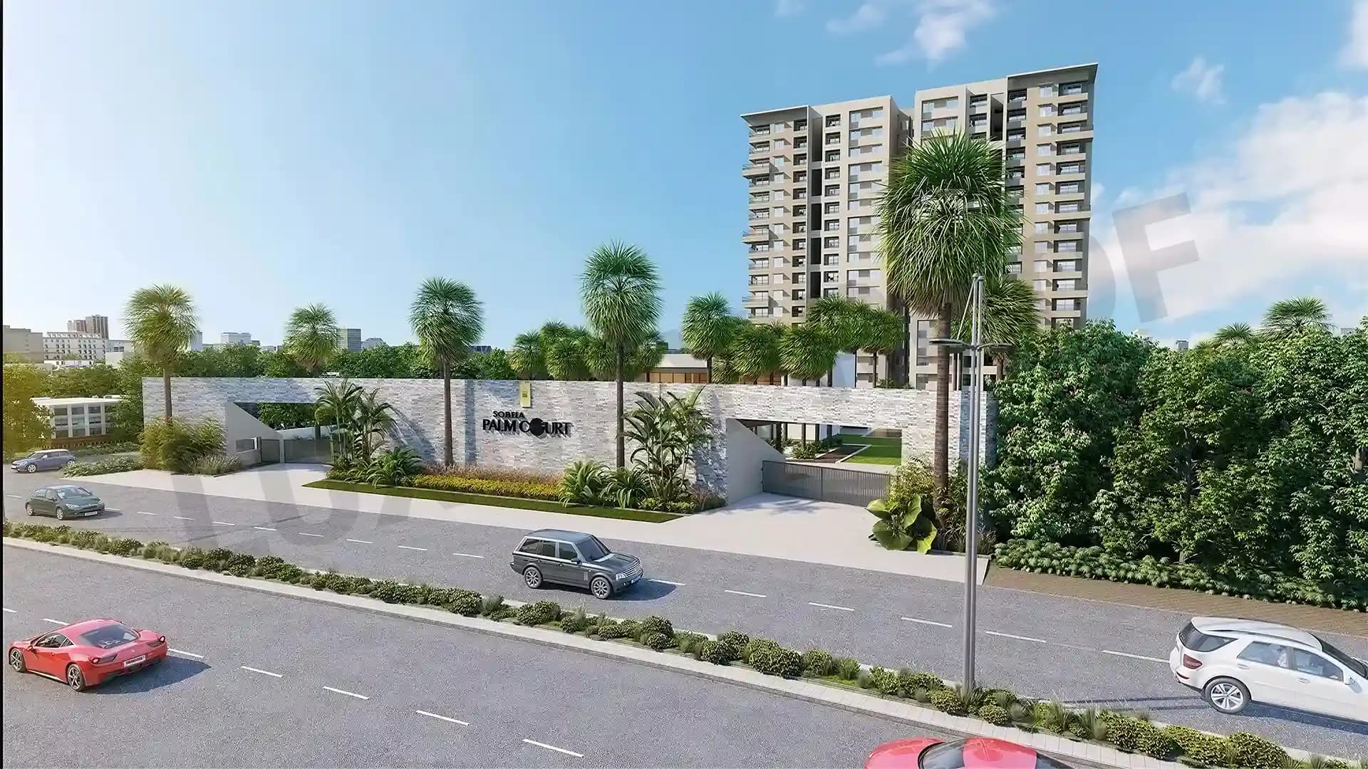 Sobha Palm Court Entrance1 Kogilu Near Yelahanka Bangalore